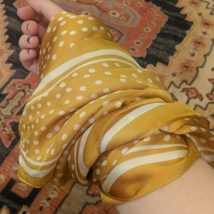 Bright Yellow Silky Scarf